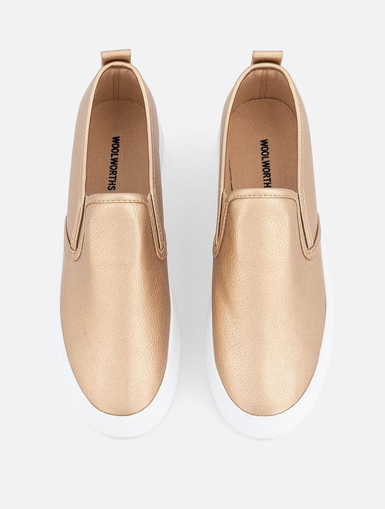 Gold slip 2025 on sneakers